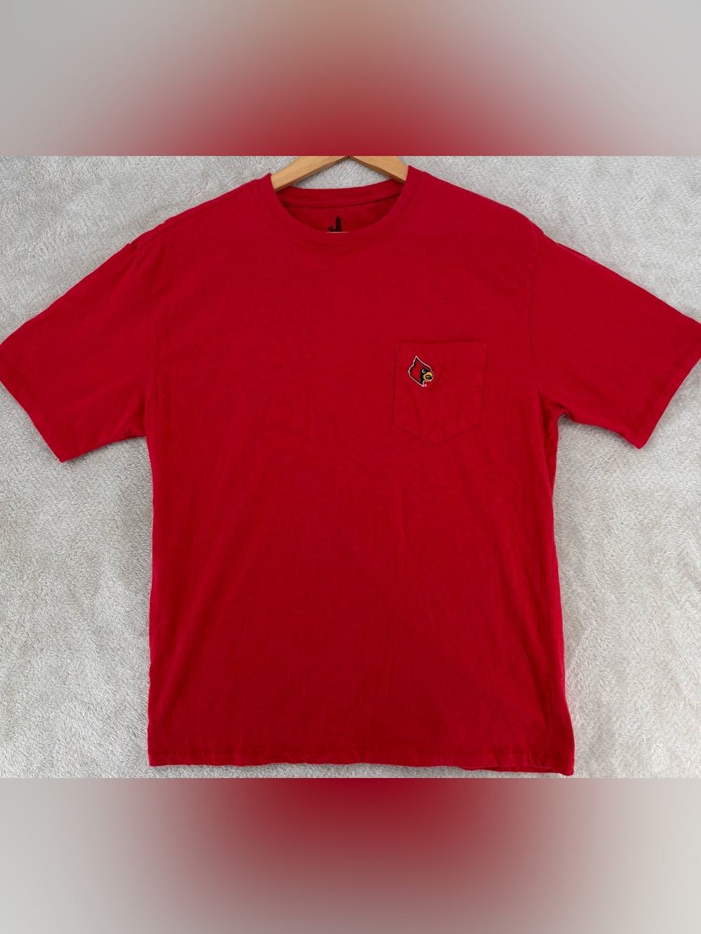 johnnie-O Louisville Cardinals Pocket T-Shirt Red Cotton Crew Neck Men's XL